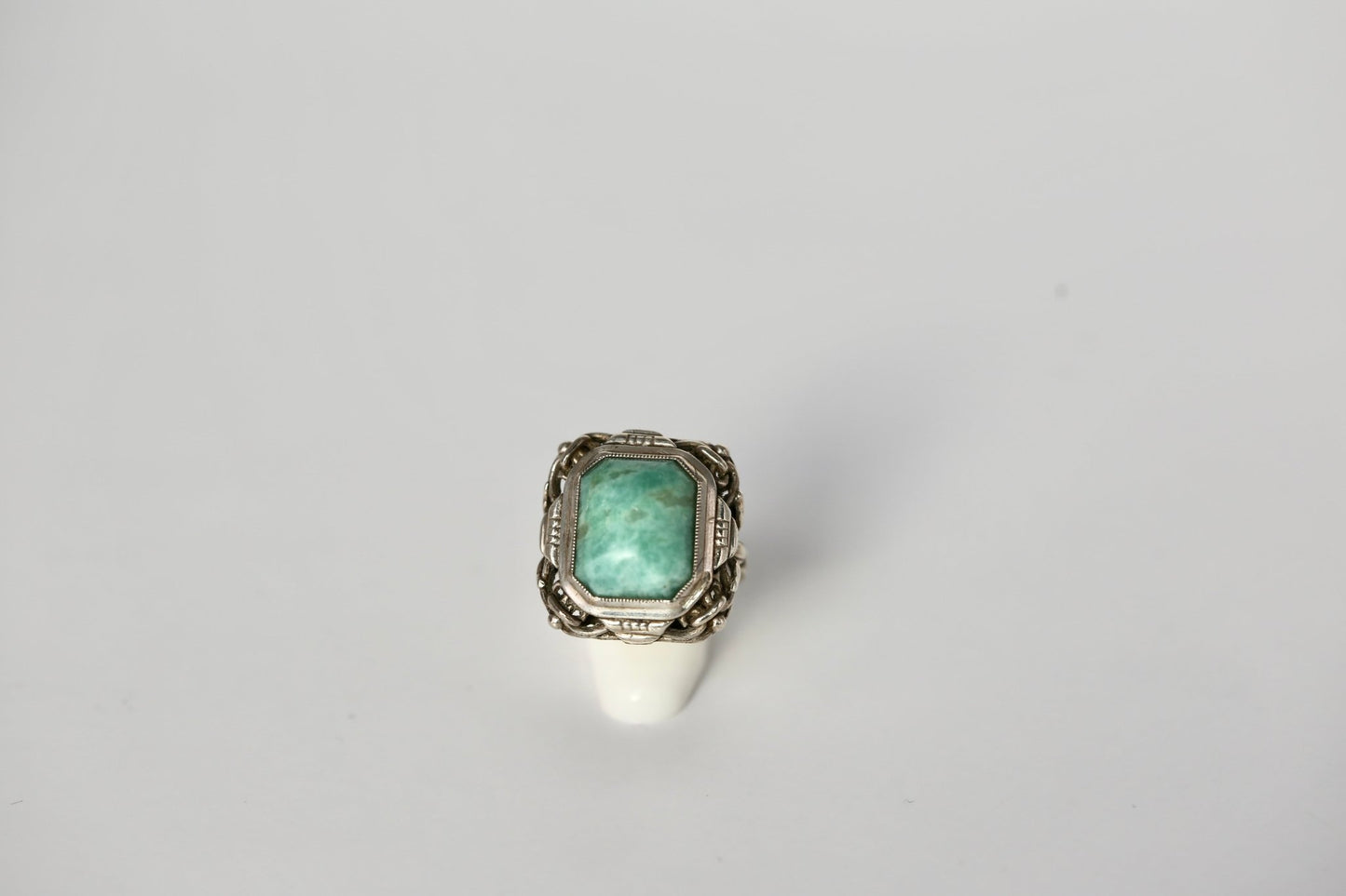 Amazonit Art Deco Ring - The Love Witch