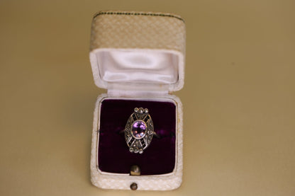 Art Deco Amethyst Ring - The Love Witch