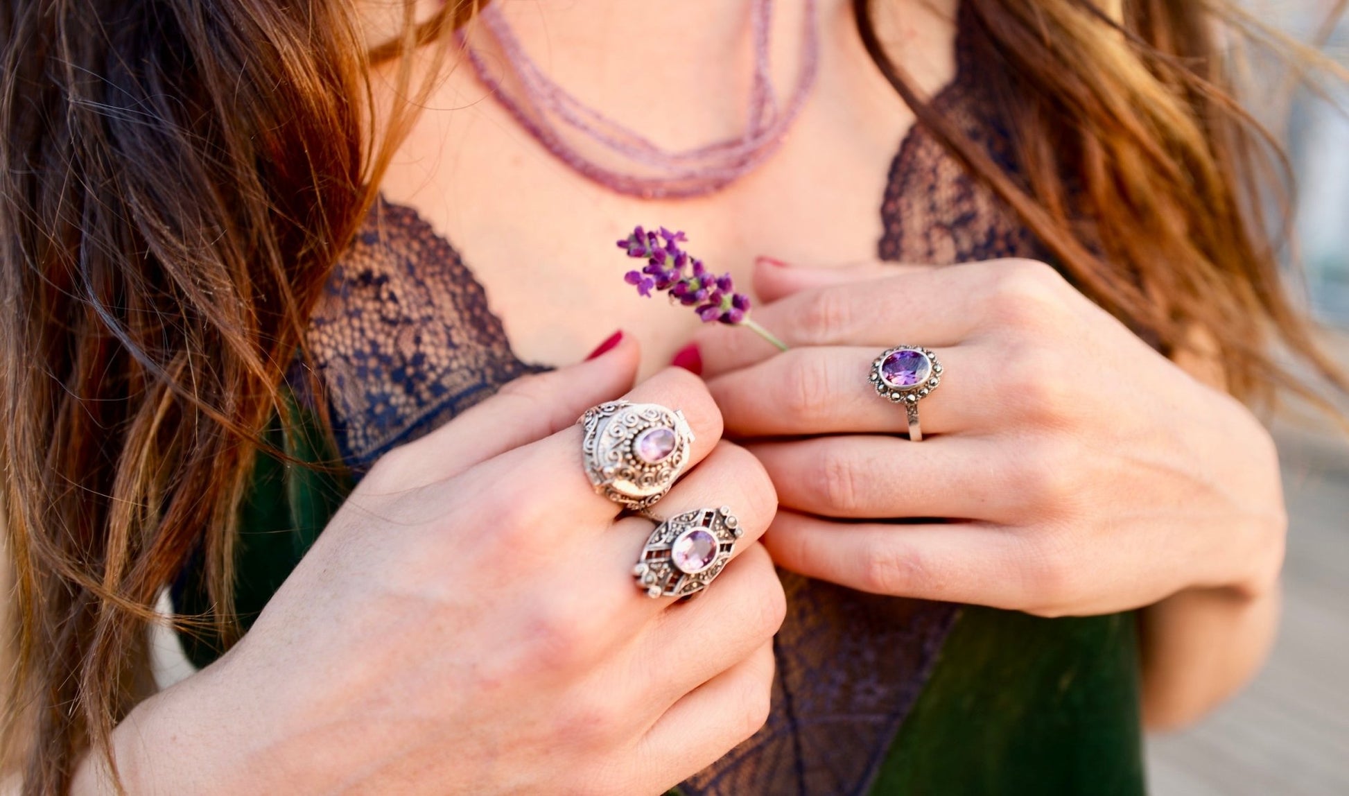 Art Deco Amethyst Ring - The Love Witch