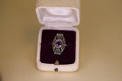 Art Deco Amethyst Ring - The Love Witch