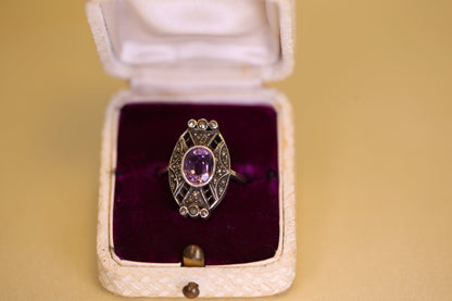Art Deco Amethyst Ring - The Love Witch