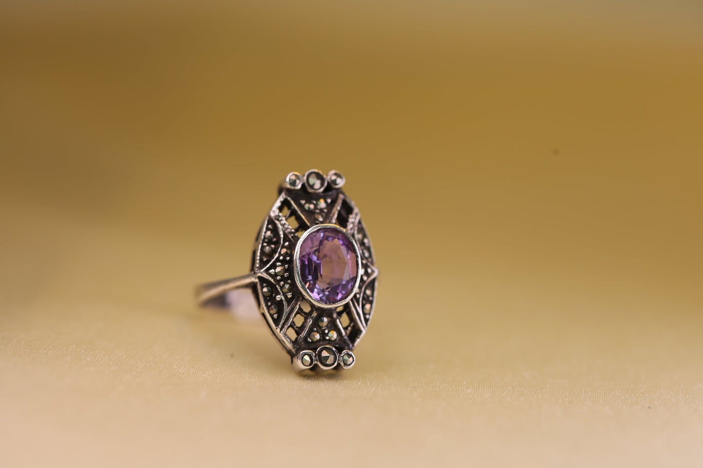 Art Deco Amethyst Ring - The Love Witch