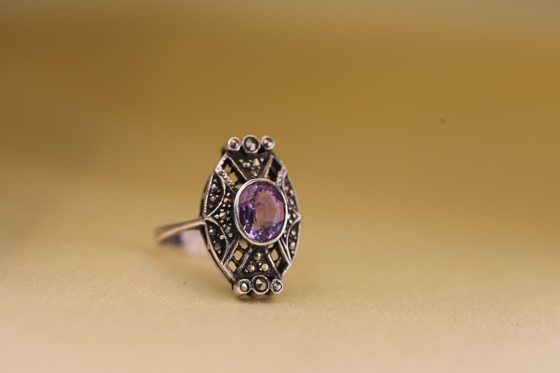 Art Deco Amethyst Ring - The Love Witch