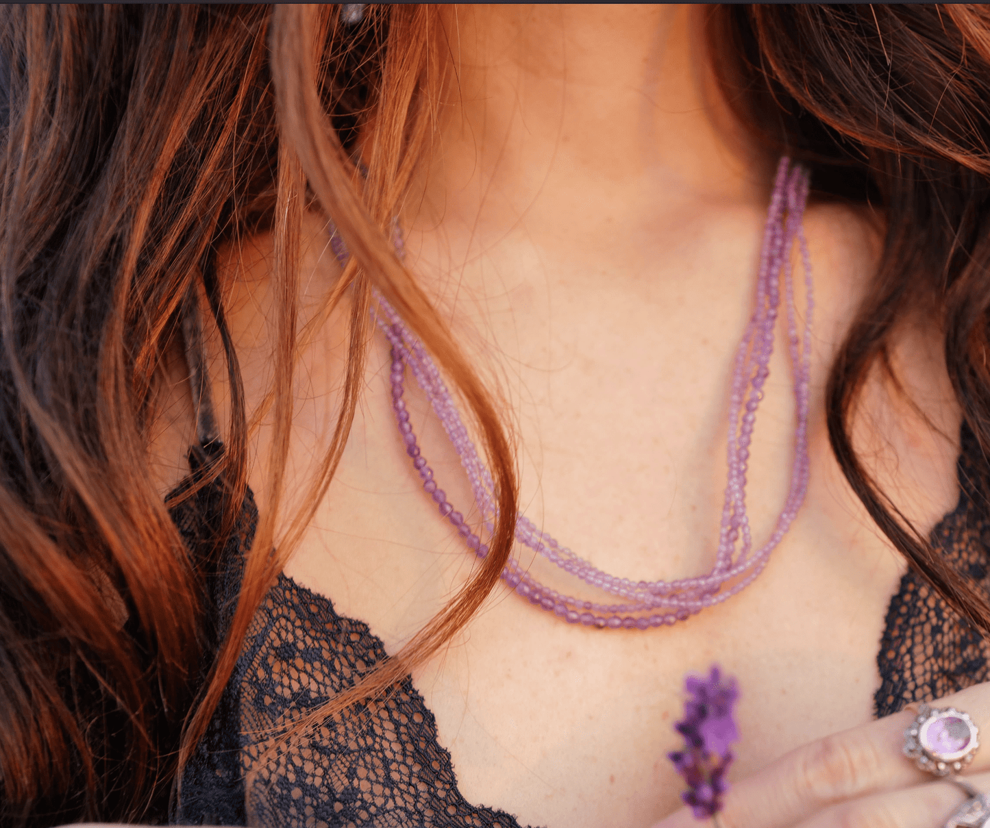 Lavendel Amethyst Kette - The Love Witch