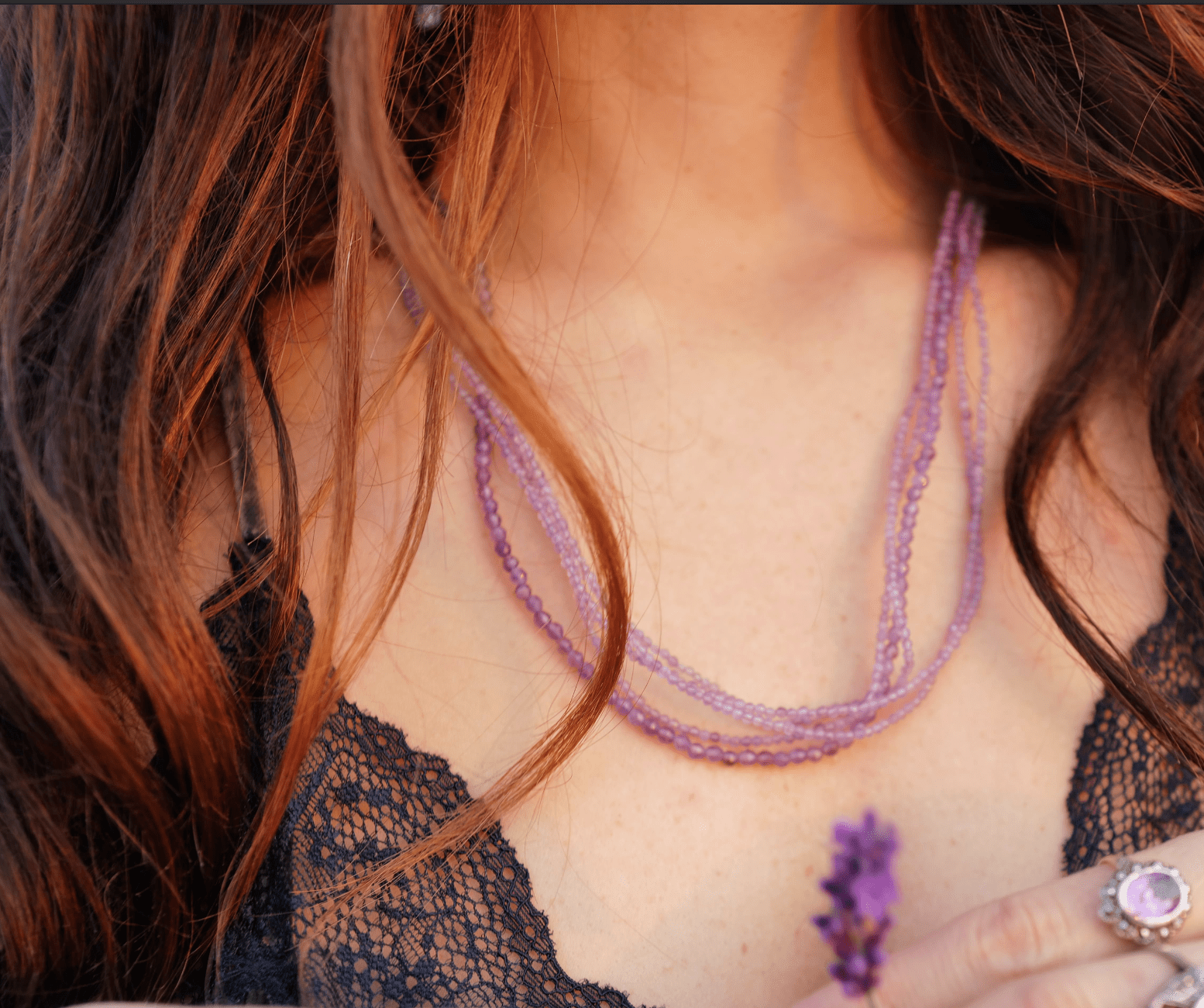 Lavendel Amethyst Kette - The Love Witch