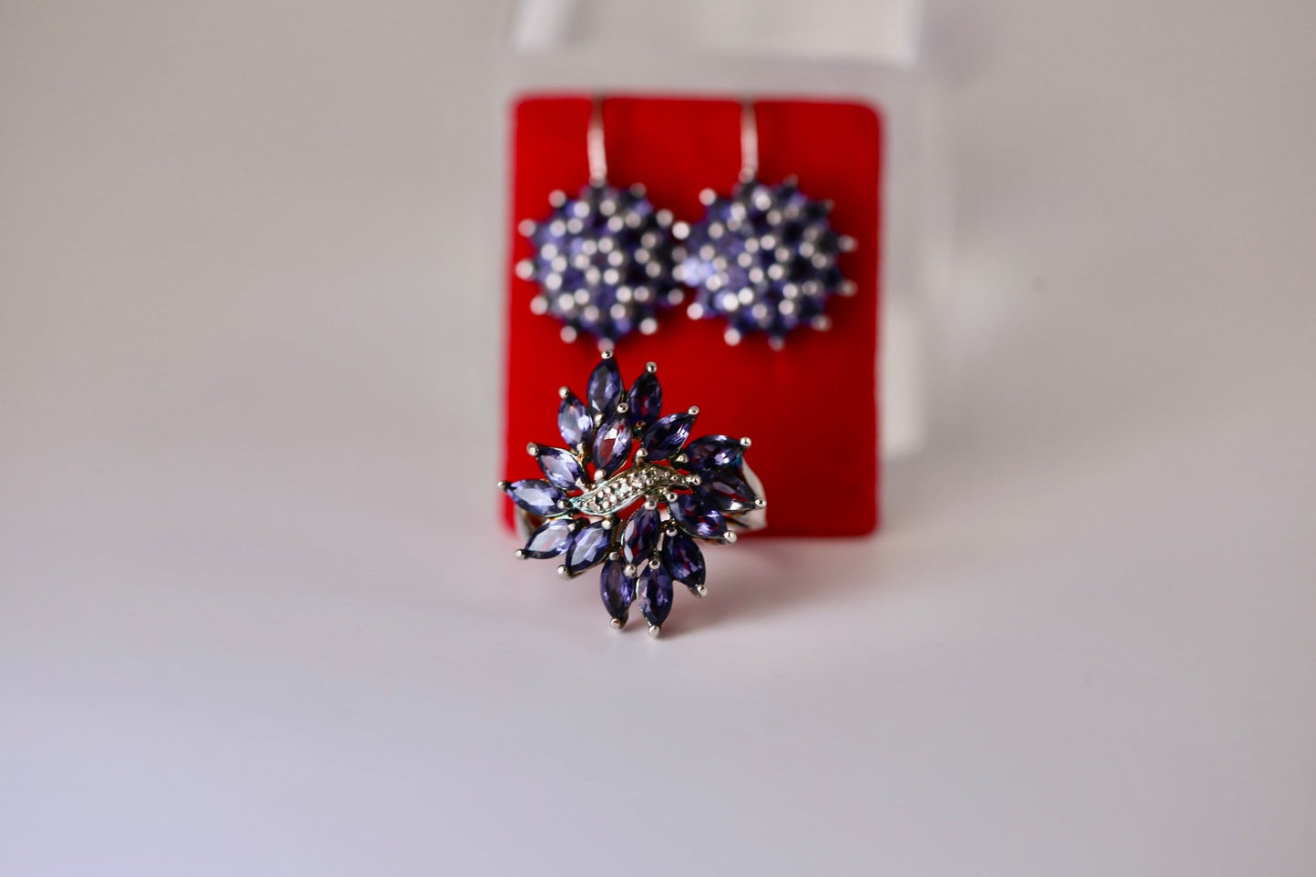 Mystic Amethyst Set Earrings / Ring - The Love Witch