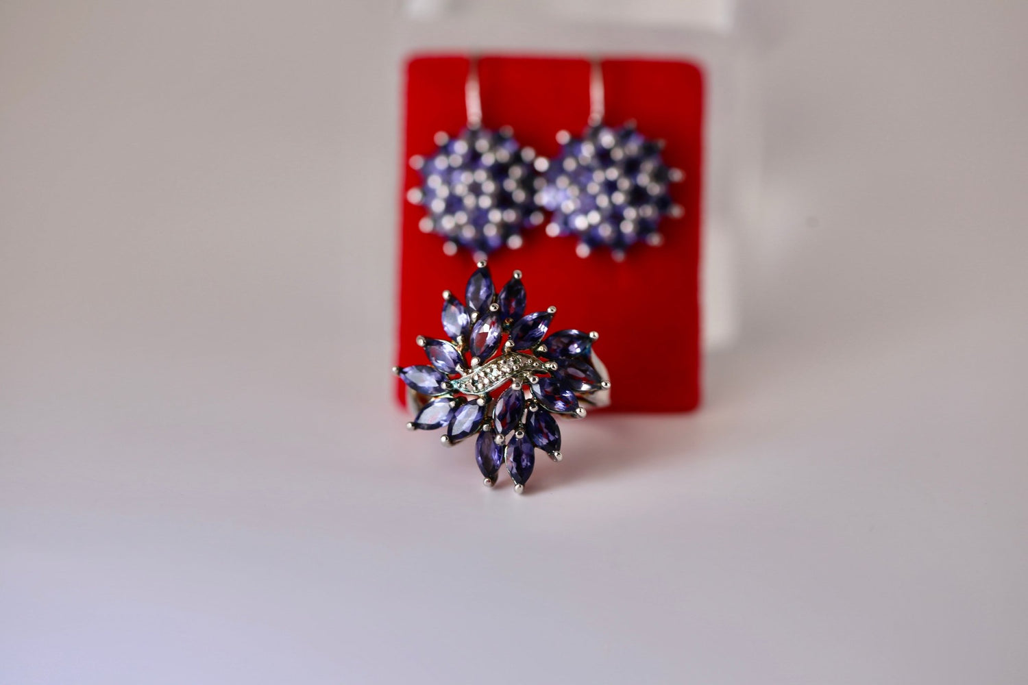 Mystic Amethyst Set Earrings / Ring - The Love Witch