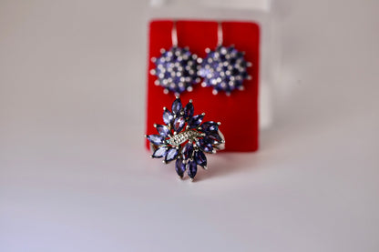 Mystic Amethyst Set Earrings / Ring - The Love Witch