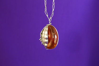 Set - Bernstein Silber Kette und Armband - The Love Witch