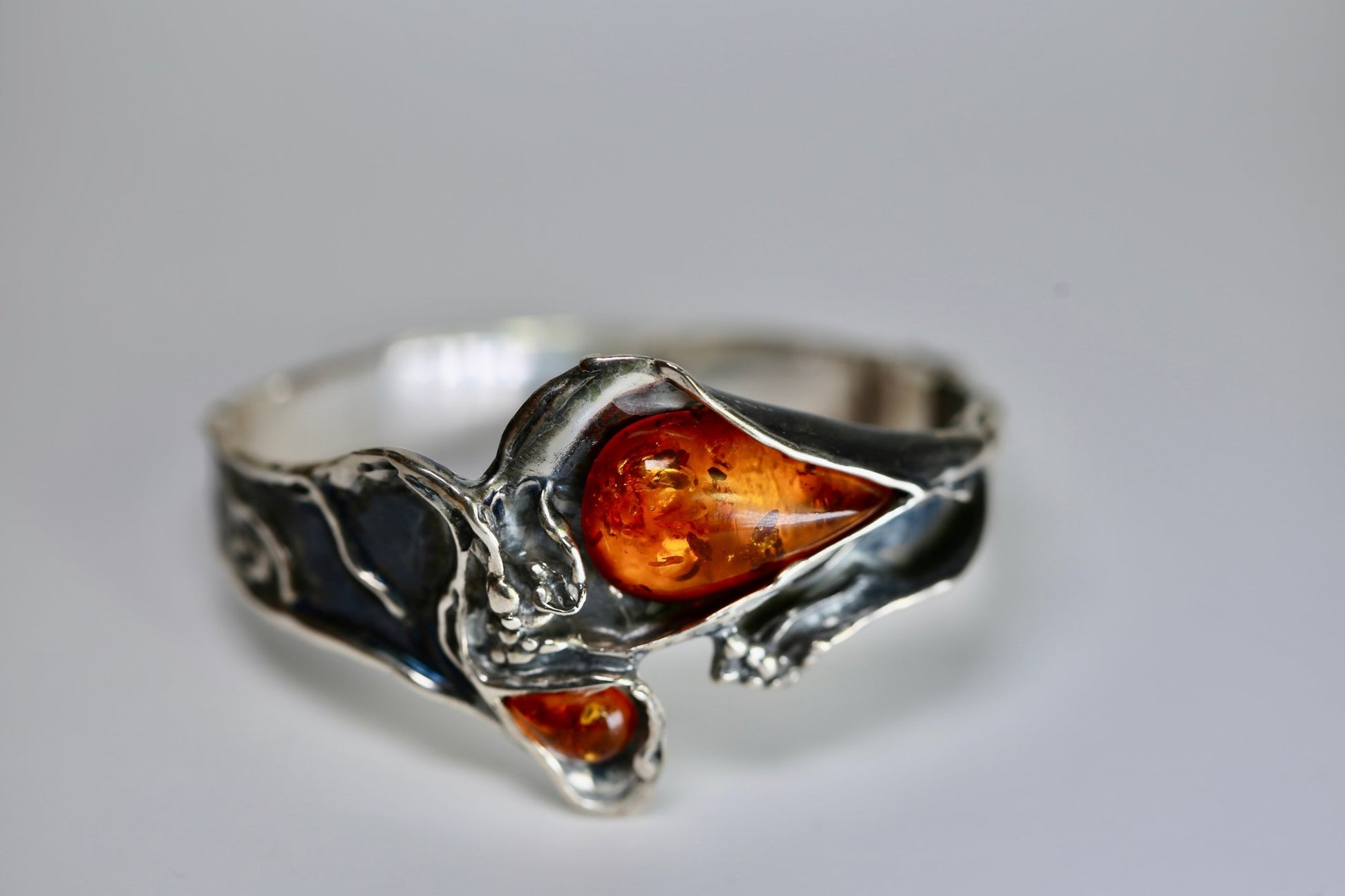 Set - Bernstein Silber Kette und Armband - The Love Witch