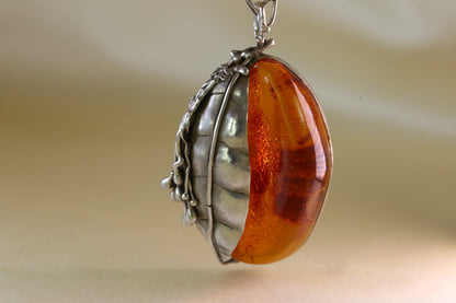 Set - Bernstein Silber Kette und Armband - The Love Witch