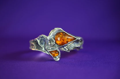 Set - Bernstein Silber Kette und Armband - The Love Witch