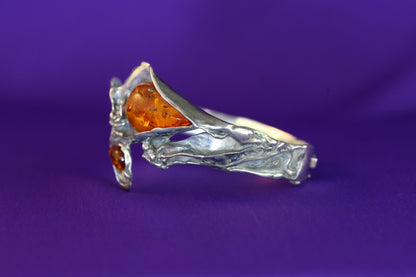 Set - Bernstein Silber Kette und Armband - The Love Witch