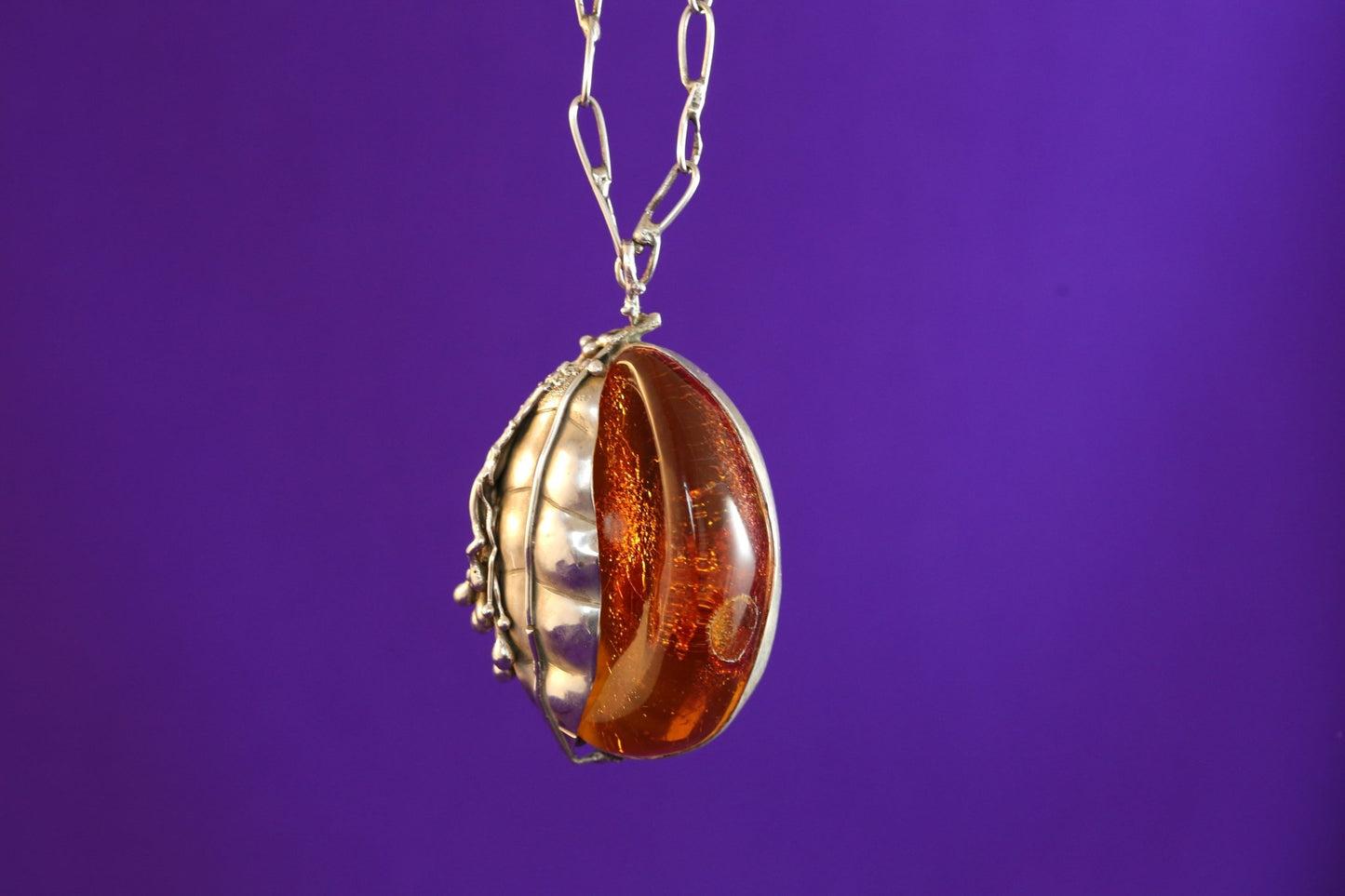 Set - Bernstein Silber Kette und Armband - The Love Witch