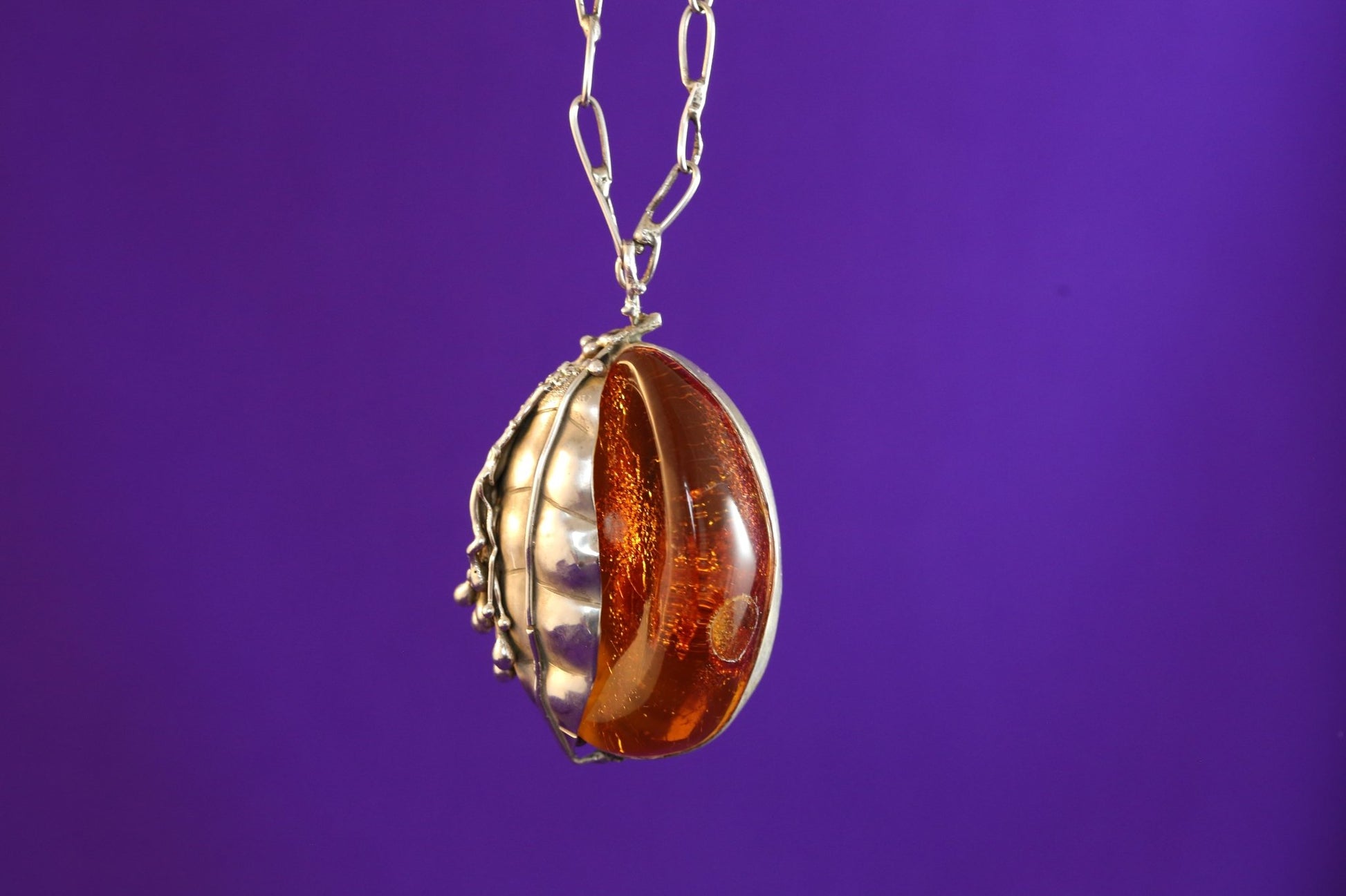 Set - Bernstein Silber Kette und Armband - The Love Witch