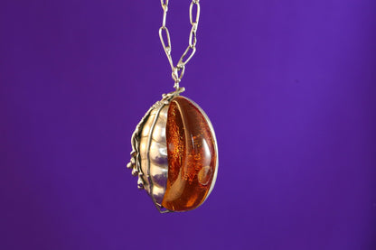 Set - Bernstein Silber Kette und Armband - The Love Witch