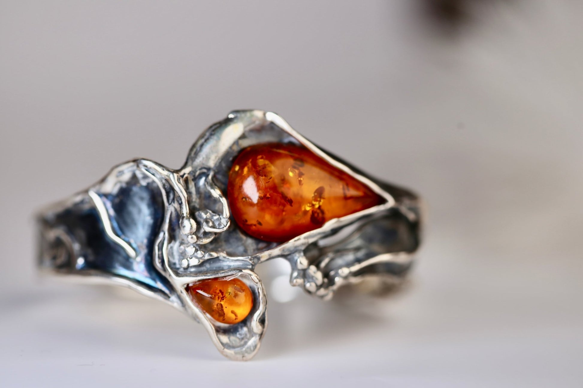 Set - Bernstein Silber Kette und Armband - The Love Witch