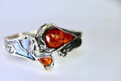 Set - Bernstein Silber Kette und Armband - The Love Witch